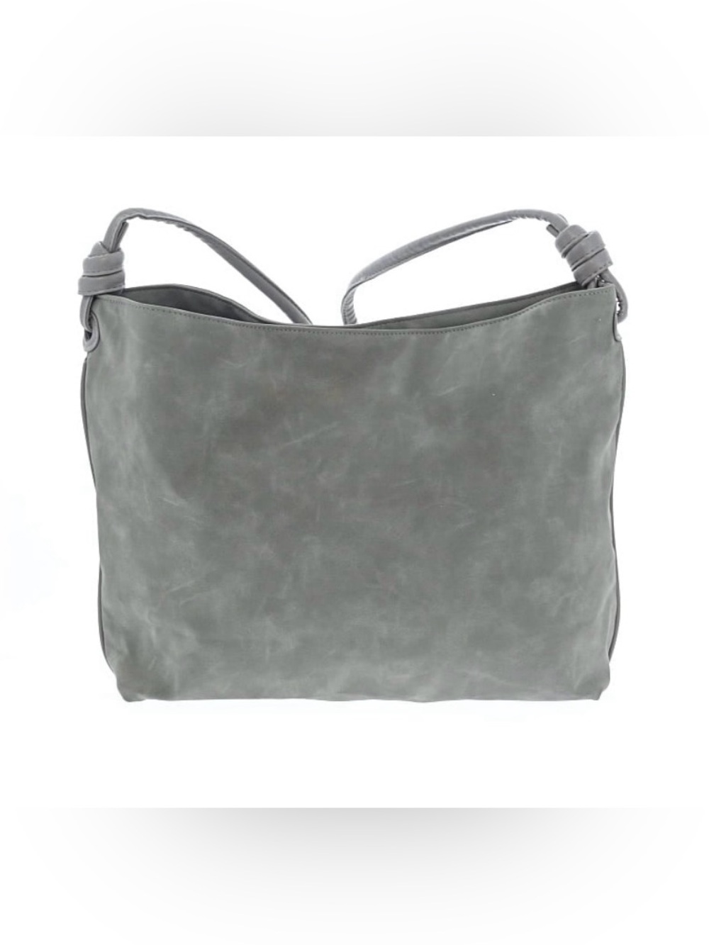 NEW 8 Other Reasons Large Stylish Gray Betsy Hobo Suede Shoulder Bag Purse Tote - Picture 3 of 9